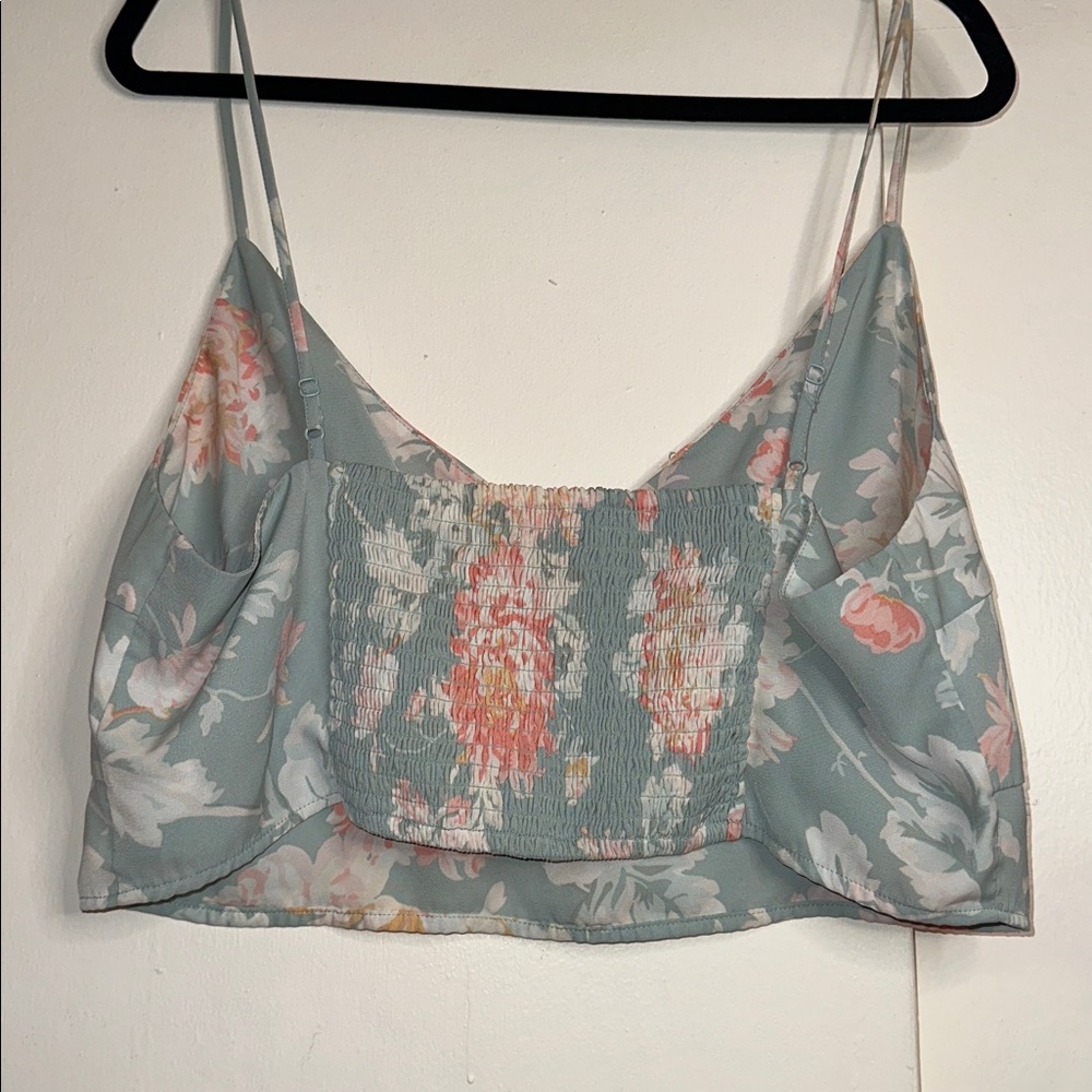 Abercrombie & Fitch Multicolor Smocked Crop Top - Picture 2 of 5